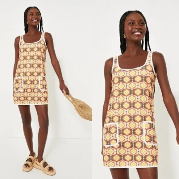 Tuckernuck Dresses & Skirts - Tuckernuck Beach NEW Twiggy Buds Mini Terry Dress Swim Orange Cover Up Size M